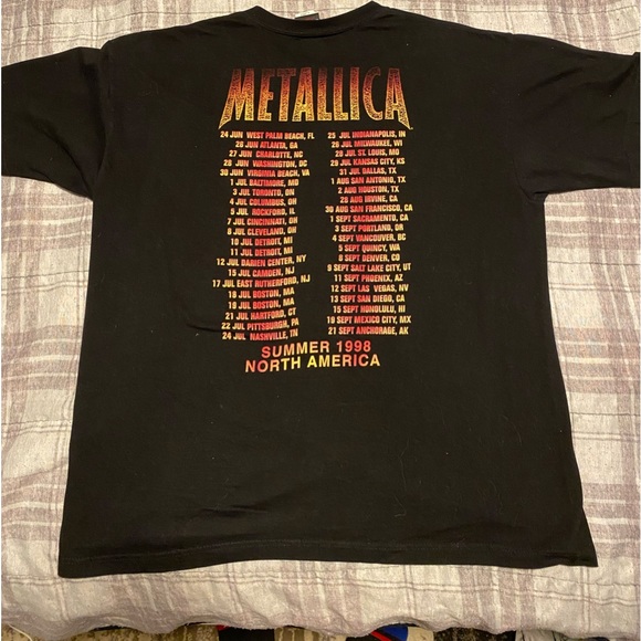 Vintage 1998 Metallica North American Summer Tour Shirt - Picture 5 of 7